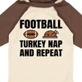 thumbnail image 4 of Inktastic Thanskgiving Football Turkey Nap and Repeat Boys or Girls Long Sleeve Baby Bodysuit, 4 of 5