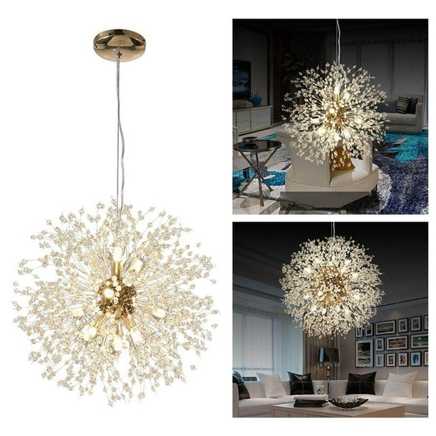 PLAFONNIER Lot de 2 Plafonnier Lampe en Cristal fer Lampe de Plafond Lustre Moderne Simple E27