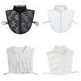 thumbnail image 1 of Cuello falso de encaje Colco para mujer desmontable 4 piezas, 1 of 8