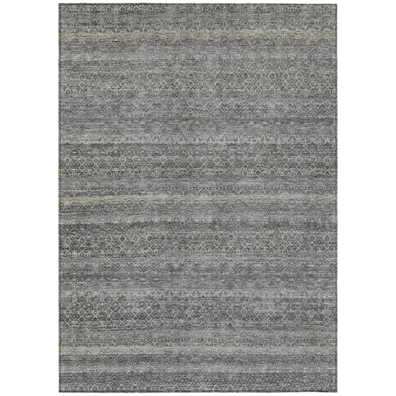 Dalyn Rugs Machine Washable Indoor/Outdoor Chantille ACN2105 Pewter 2'6" x 3'10" Rug
