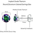 thumbnail image 4 of Limerencia Hypoallergenic G23 Titanium Earrings For Sensitive Ears, Simulated Diamonds (Rainbow Quartz), 4 of 8