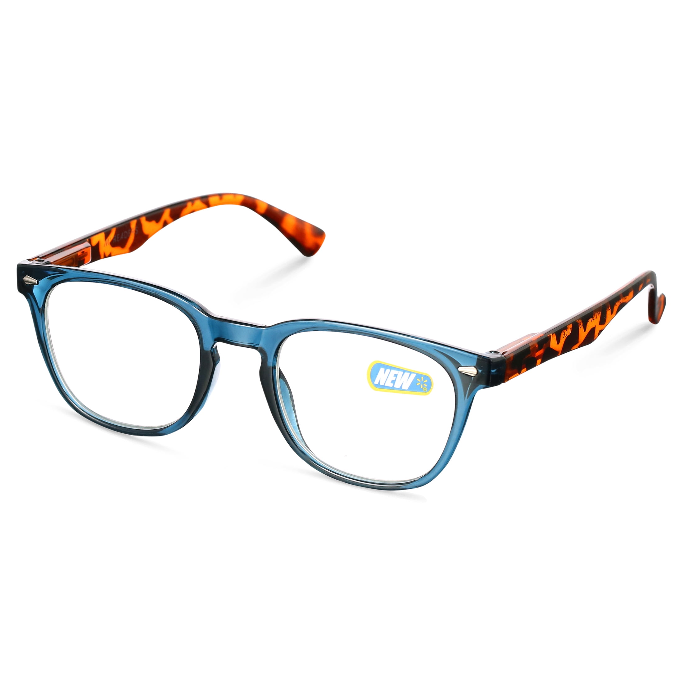 M Readers Innovation Daybreak Crystal Blue +1.50 Reading Glasses with Case