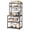 31.5 x 15.7 x 63.7, variant on Bakers Rack, 35.4 inch Width Microwave Stand,Kitchen Stand with X-Shaped Support Bar & 5 S-Shaped Hooks,Kitchen Storage Shelf for Dish Storage, Spice Jars, Coffee Bar Organization
