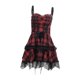 thumbnail image 4 of Minivestido Punk clásico a cuadros oscuro para Cosplay, cumpleaños, carnaval, juego de rol, fantasía S Yuyangstore Mini vestido punk, 4 of 8