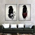 thumbnail image 4 of Carteles e impresiones de animales, Cuervo, Calavera, corazón, Granada, alce, búho, pintura en lienzo, imágenes artísticas de pared para Bar, habitación de Club, decoración del hogar, regalo, 4 of 4