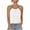 White, variant on APEXFWDT Women's Halter Camisole - Bohemian Beach Tank Top Sleeveless Vacation Shirt for Poolside Lounging & Island Getaways,L,Army Green