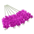 thumbnail image 3 of 3 piezas de tallos de orquídea artificial a granel, orquídeas de gran flor real de 37 pulgadas de alto, 9 flores falsas de Phalaenopsis para decoración de hogar y boda (3 piezas, púrpura), 3 of 7