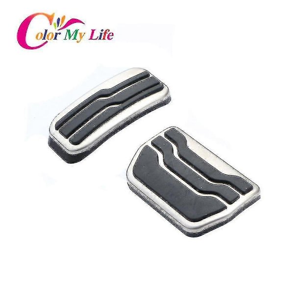 Color My Life Stainless Steel Car Gas Brake Pedal Pads Cover Car Pedals For Ford Mondeo Edge Fusion 2015 - 2022 Accessories