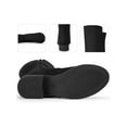 thumbnail image 2 of BLISSFUL STEP Women's Boots Faux Suede Knee High Chunky Heel Round Toe Zipper Boots Black 10, 2 of 6