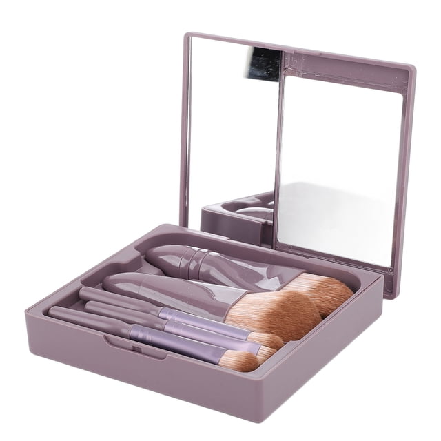 Soft Bristles 5Pcs Makeup Brush Set, Ergonomic Design, Portable, Perfect Gift for Home Travel