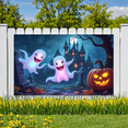 thumbnail image 1 of Decorative Design Halloween Banner Ghost Theme Spooky Background for Halloween Party Indoor Decoration Kids Event, 1 of 5