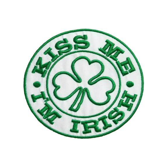 Kiss Me I'm Irish Embroidered Iron On Patch