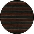 thumbnail image 1 of Ahgly Company Machine Washable Indoor Round Contemporary Black Brown Area Rugs, 8' Round, 1 of 7