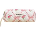 thumbnail image 1 of Pencil Case, Flower Print Pencil Case, Small Flower Pencil Pouch, Pen Pouch Portable Storage Bag, Used for Makeup Bags, Wallets, Travel, Easy to Carry (Pink), 1 of 7