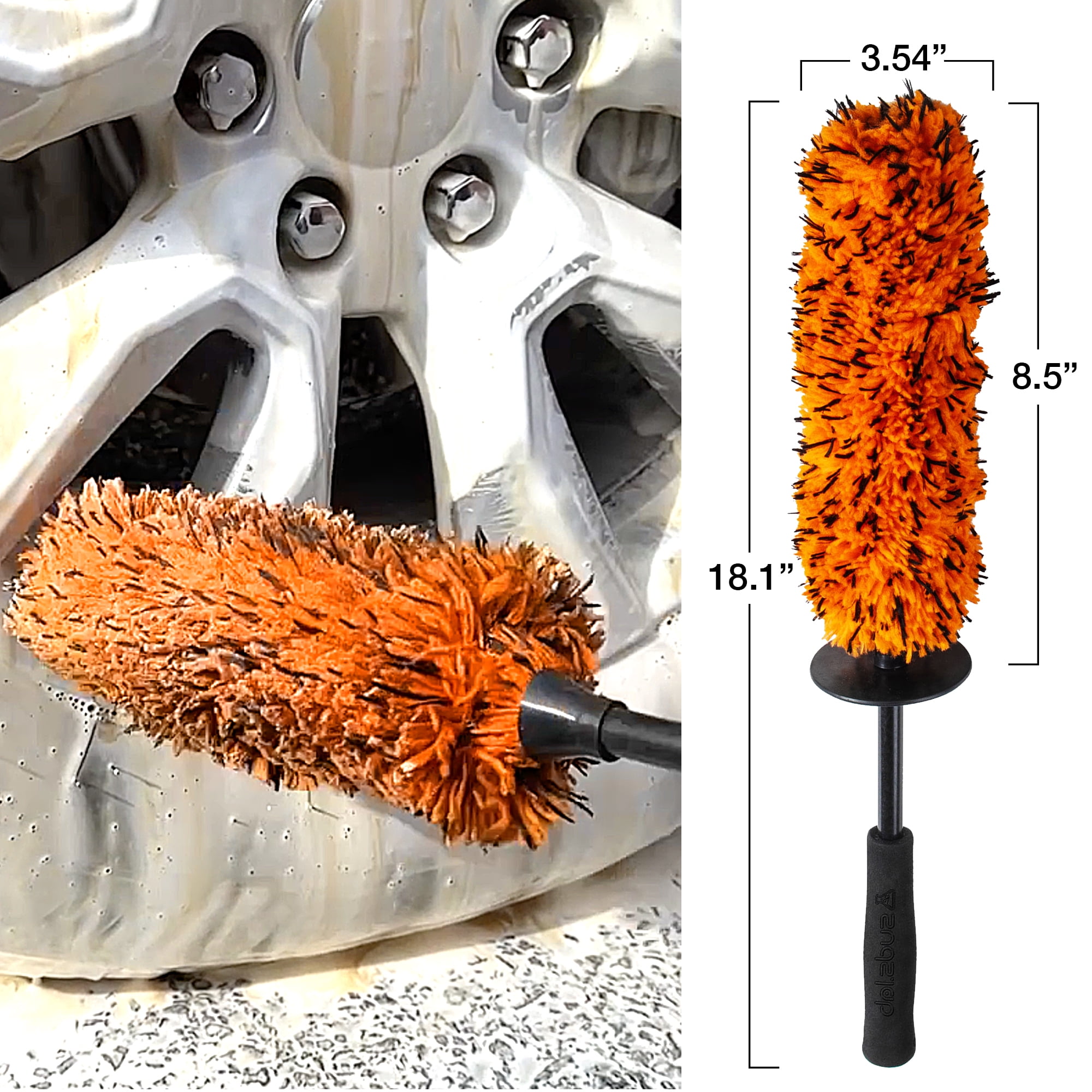 Tanakiving 9-Piece Car Detailing Brush Kit - Wheel, Tire & Interior Cleaning Brushes With Microfiber Towel | Scratch-Free Brushes For Rims, Wax Sponge Included - View #8