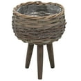 thumbnail image 4 of vidaXL Planter Set of 3 Brown Wicker Small, Medium, Large, 4 of 7