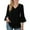 Black, variant on Women Sparkly Sequin Blouse with Ruffled Sleeves and V Neck Elegant Party Top for Holiday Celebrations and Festive Weddings XXL Size Purple