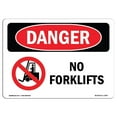 thumbnail image 1 of SignMission OS-DS-A-1014-L-1467 10 x 14 Po Signe de Danger OSHA - Pas de Chariots Élévateurs, 1 of 1