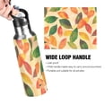 thumbnail image 4 of Yayeee 20oz Insulated Water Bottle Double Wall Stainless Steel with Flip Straw Lid, Green Retro Autumn Leaves, 4 of 7