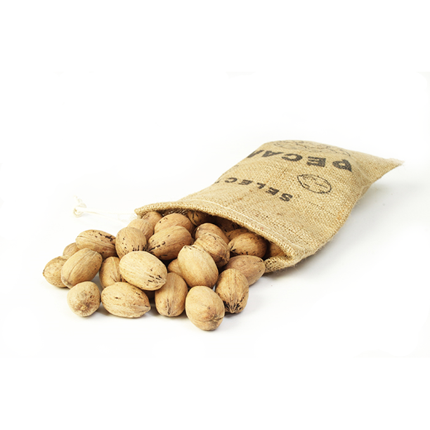 In Shell Bulk Pecans Burlap Bag