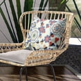 thumbnail image 3 of Glory of Flowers Peacock Indoor/Outdoor Pillow with Removable Cover in Light Green Blue Red26x26, 3 of 5