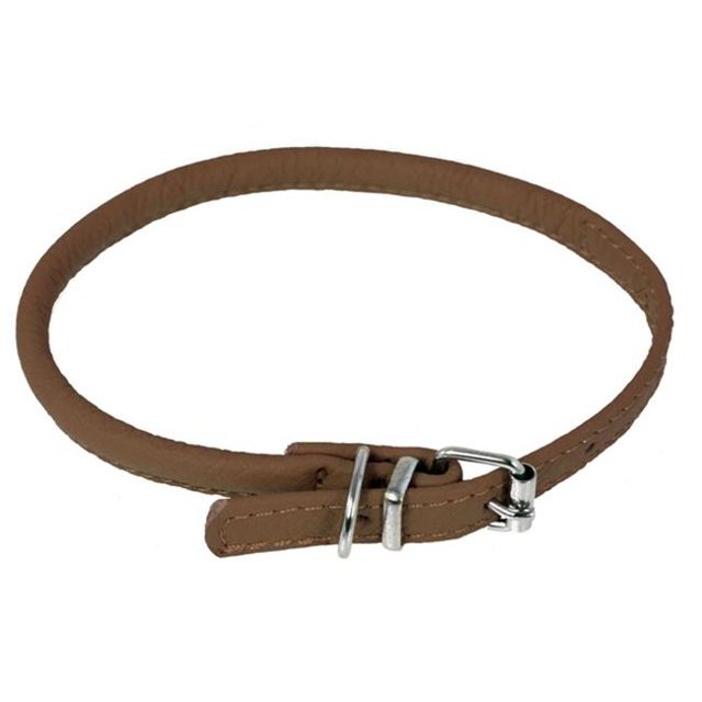 Dogline L1002-6 Collier Rond en Cuir 10-13 L x 0,25 Po L, Brun