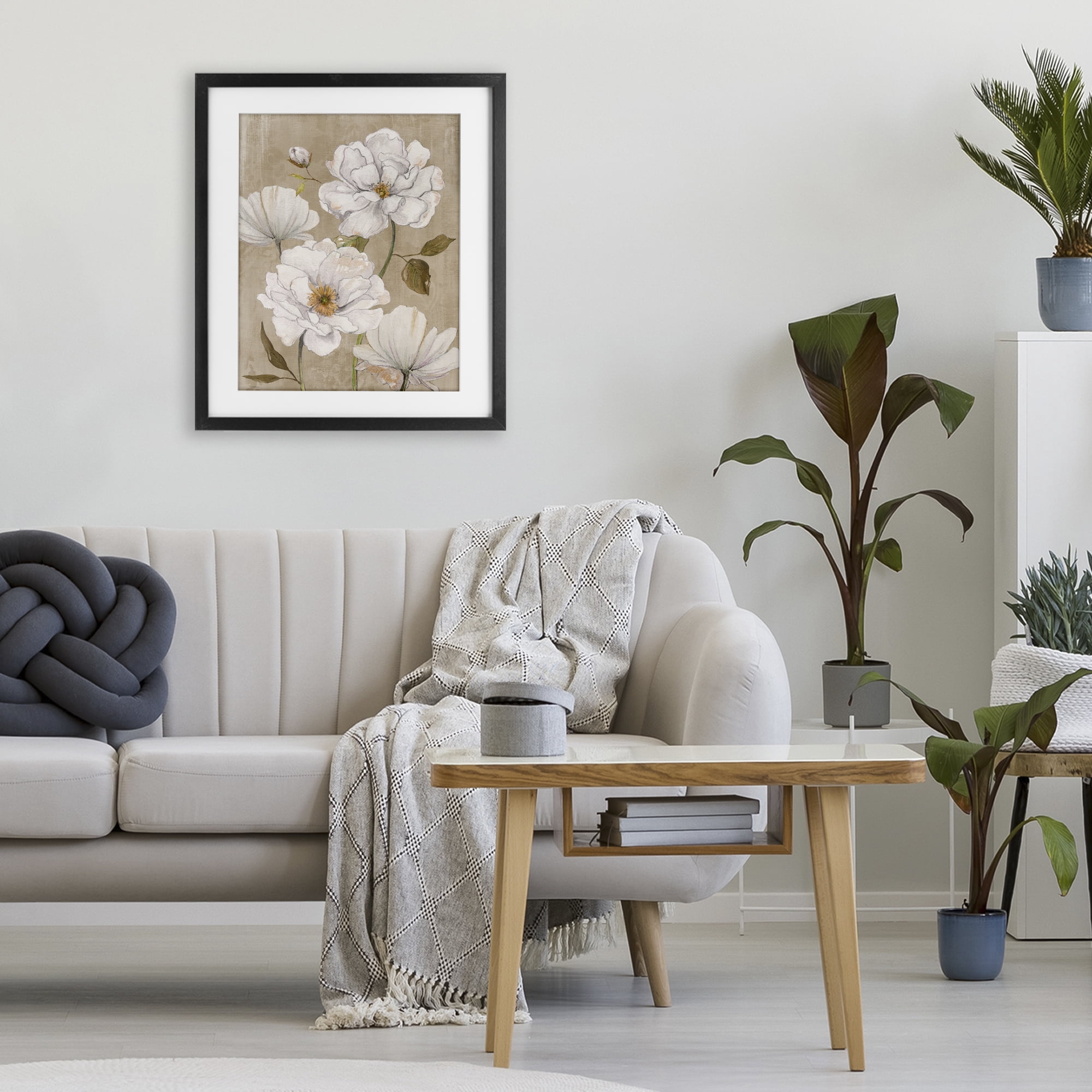 Stupell Industries Rustic Magnolia Blooms Black Framed Print Under Glass, design by Carol Robinson