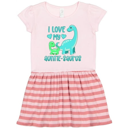 

Inktastic I Love My Auntie-saurus Cute Brontosaurus Family Gift Toddler Girl Dress