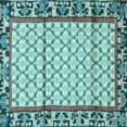 thumbnail image 1 of Ahgly Company Indoor Square Persian Light Blue Traditional Area Rugs, 8' Square, 1 of 4