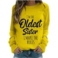 thumbnail image 3 of Hilzaten Womens Loosse Sweatshirt Long Sleeve Crew Neck Print Pullover Womens Hoodless Sweatshirt, 3 of 5