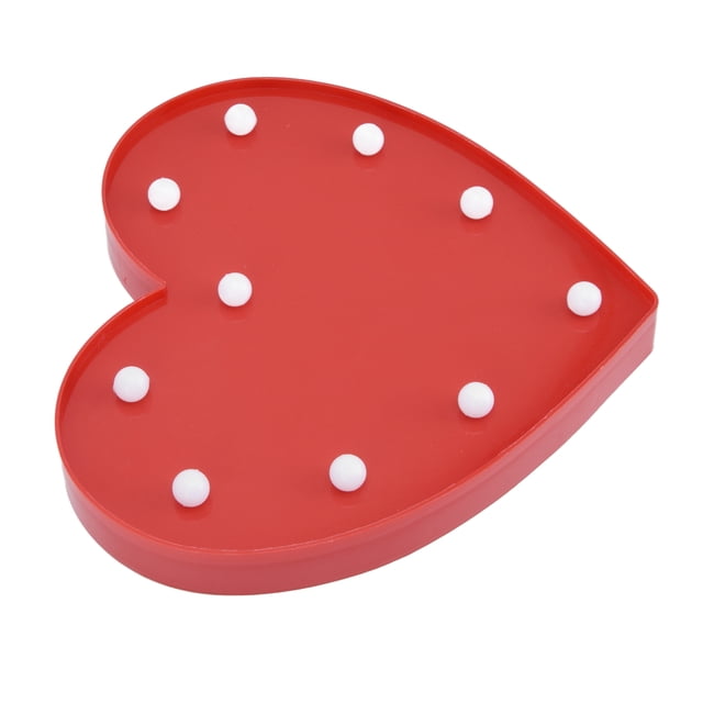 Linda Luz Nocturna en Forma de Amor, Luz Nocturna en Forma de Amor, Lámpara LED de Corazón, 10 LED Cálidos Niños Con Agujero de Gancho, Decretiones de Escritorio, Regalos