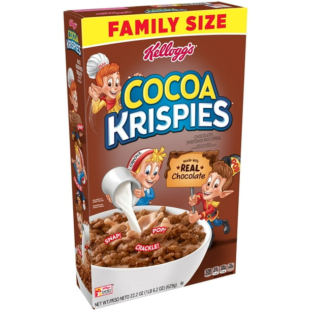 Kellogg's Cocoa Krispies Family Size Breakfast Cereal 22.2 oz - Walmart ...