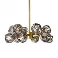 thumbnail image 6 of FINE MAKER FINE MAKER Crystal Pendant Light Gold Metal Finish Chandelier Modern 12 Light Sputnik Hanging Ceiling Light Fixture for Living Room Dining Room 24" 110V, 6 of 9