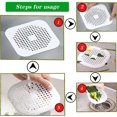 thumbnail image 3 of Filter - Filter Shower - 2-Pack Silicone Drain Filter - Bath Drain Cover - Drain Filter - For Bathroom - Bath & Kitchen (1 Gray 1 White), 3 of 6