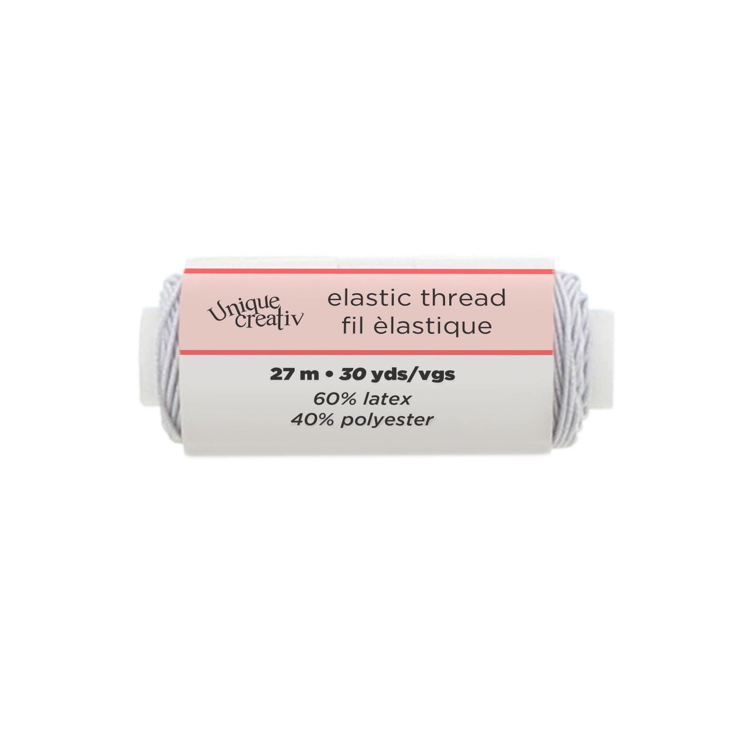 y_10d︎︎ UNIQUE Creativ Elastic Thread — White, 60% Latex / 40