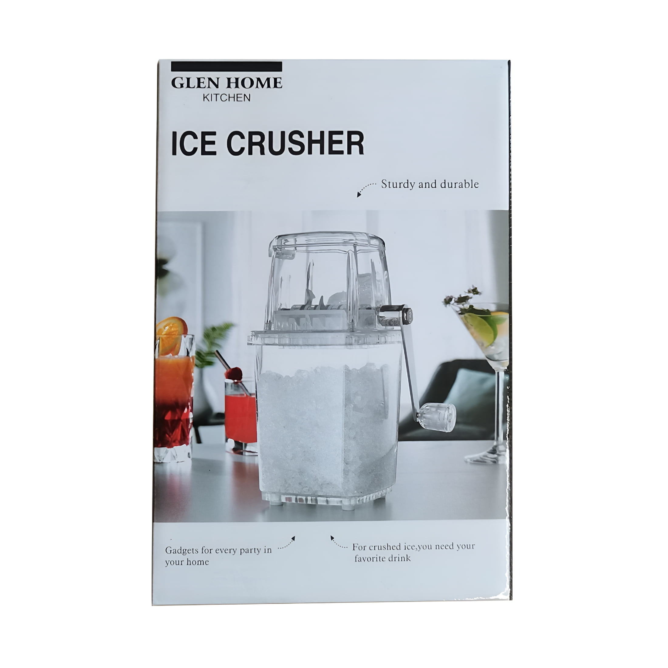 ACDANC Electric Dual Blades Ice Crusher Shaver Snow Cone Maker Machine,Household Manual Ice Crusher Transparent Multi-purpose Hand Shaved Ice Machine