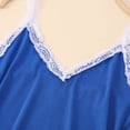 thumbnail image 5 of BRICH Women's Cute 2 Piece Pajama Sets Ruffle Cami Top and Shorts Sleepwear Set Blue XL, 5 of 8