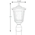 thumbnail image 2 of Progress Lighting East Haven 1-Light LED Outdoor Post Lantern in Black with Seeded Glass Shade, 2 of 6