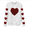 thumbnail image 6 of WRFWUL Valentines Tops for Women Trendy 2026 Love Heart Printed Tee Shirts Oversized Long Sleeve Crew Neck Valentine Shirt, 6 of 7