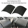 thumbnail image 2 of Black Cowl Body Armor Car Sticker Side Outer Cowling Cover 2PCS For Jeep Wrangler JK 2007-2016 ABS Body Armor Car Accessories, 2 of 7