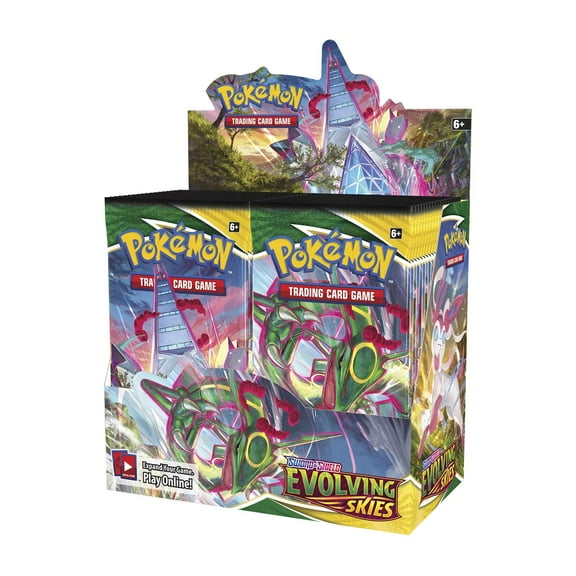 Pokemon Sword and Shield Evolving Skies Booster Display Box - 36 Packs of 10 Cards
