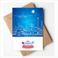 thumbnail image 1 of Metropolis City Aircraft Cloud Landscape Happy Birthday Greeting Cards Envelopes Blank, 1 of 3