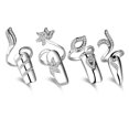 thumbnail image 1 of Nail Cover Rings Rhinestone - 4PCS Elegant Fingernail Rings Finger Decorations, 1 of 10