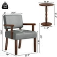 thumbnail image 2 of FAGAGA Mid Century Modern Accent Chair, Upholstered Oversized Chair, Ergonomics Armchair for Living Room, Reading Room, Reception Room, Bedroom, Dorm | Leather Gray, 2 of 6