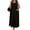 Black, variant on V-Neck Summer Casual Beach Dresses for Women 2026 Vacation Women's Sleeveless Sundress with Split XL-6XL