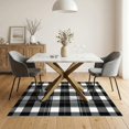 thumbnail image 3 of ODIKA 5'x7' Washable Area Rug Easy Care, Non-Shedding, Pet Friendly, Plaid Under Interlocking Balanced Lines Printed Artwork Doormat for Small Living Room, Bedroom, 3 of 7