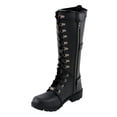 thumbnail image 5 of Milwaukee Leather MBL9380 Women's Black 'Jane' 15-inch Leather Combat Style Harness Motorcycle Boots 7.5, 5 of 9