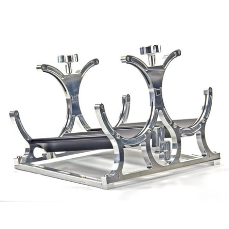 Nitrous Outlet Dual Billet Heated Nitrous Bottle Bracket with rubber bottle isolators (Horizontal Mount)