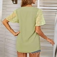 thumbnail image 4 of Sngxgn T-Shirt for Women Tee Classic Crewneck Short Sleeves(Green,M), 4 of 6