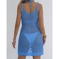 thumbnail image 3 of Beach Cover Up for Women Sleeveless Spaghetti Strap Swimsuit Cover Up Hollow Out Seethrough Sexy Crochet Cover Up Shermie, 3 of 6
